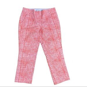 Katherine Barclay Womens Red Coral Ankle Crop Pants Size 2